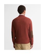 Men's Barbour Patch Crew Neck Lambswool Sweater - Russet