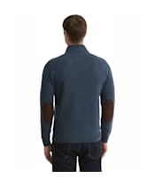 Men's Barbour Patch Zip Through Sweater - Dark Indigo