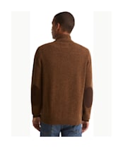 Men's Barbour Patch Zip Through Sweater - Bracken