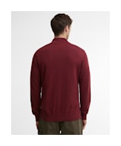 Men’s Barbour Cotton Half Zip Sweater - Russet