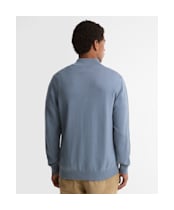 Men’s Barbour Cotton Half Zip Sweater - Tarn Blue