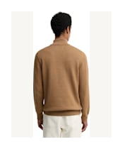 Men’s Barbour Cotton Half Zip Sweater - Sandstone