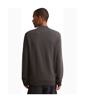Men's Barbour Carn Baffle Zip Thru Quilted Sweater - Charcoal