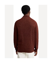 Men's Barbour Talder Zip Through Knitted Jumper - Russet