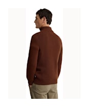 Men's Barbour Danforth Textured Half-Zip Sweater - Soil