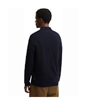 Men's Barbour Bearsted Knitted Zip Polo Shirt - Dark Navy