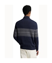 Men's Barbour Millwood Fairisle Half Zip Jumper - Navy