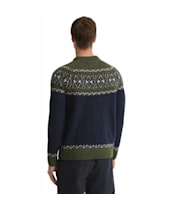 Men's Barbour Tisbury Fairisle Crew Neck Jumper - Olive