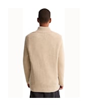 Men's Barbour Essentials Fleck Shawl Neck - Pearl