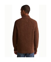 Men's Barbour Essentials Fleck Half Zip Jumper - Bracken