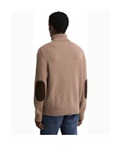 Men's Barbour Staplecross Roll Neck Sweater - Stone