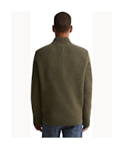 Men's Barbour Newtown Half Zip Knitted Jumper - Mid Olive