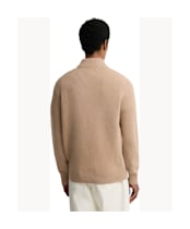 Men's Barbour Newtown Half Zip Knitted Jumper - Washed Stone