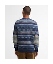 Men's Barbour Dalehead Fairisle Crew Neck Jumper - Inky Blue