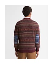Men's Barbour Dalehead Fairisle Crew Neck Jumper - Wine