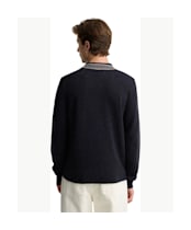 Men's Barbour International Newport Long Sleeve Knitted Polo Shirt - Black