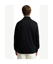 Men's Barbour International Burley Half Zip Cardigan - Black