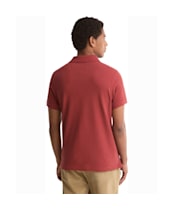 Men's Barbour Tartan Pique Polo Shirt - Russet