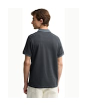 Men's Barbour International Morley Oxford Polo Shirt - BLACK/WASHER CH