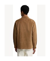 Men's Barbour Tartan Trimmed Cord Overshirt - Sandstone