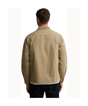 Men's Barbour Cord Collar Twill Overshirt - Washed Stone