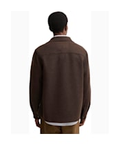 Men's Barbour Marltown Tailored Wool Blend Overshirt - Dark Oak