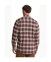 Men's Barbour Telfield Regular Checked Shirt - Dark Bordeaux