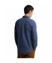 Men's Barbour Lantern Tailored Checked Shirt - Navy