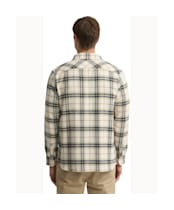 Men's Barbour Langton Authentic Highland Check Flannel Shirt - Ecru