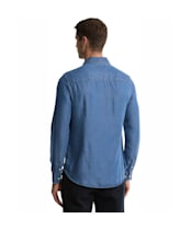 Men's Barbour Burnett Tailored Twill Shirt - Denim Blue