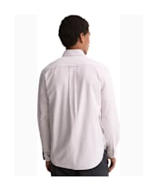 Men's Barbour Authentic Striped Oxford Shirt - Dark Red