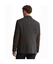Men's Barbour Gosforth Moons Checked Blazer - Grey Marl
