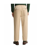 Men's Barbour Washed Stretch Twill Relaxed Fit Trouser - Light Stone