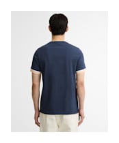 Men's Barbour International Deep Cuff Evan Tipped T-Shirt - Oxford Navy