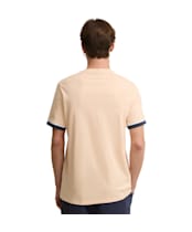 Men's Barbour International Deep Cuff Evan Tipped T-Shirt - Bleached Apricot