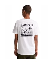 Men's Barbour Setter Graphic Tailored T-Shirt - White