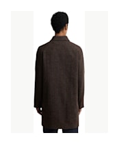 Men's Barbour Lorden Check Wool Overcoat - DARK OAK CHECK