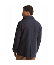Men's Barbour Polzeath Wool Pea Coat - Navy