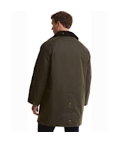 Men's Barbour Country Waxed Mac Jacket - Fern