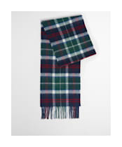 Barbour Tartan Cashmere Wool Mix Scarf - Evergreen Tartan