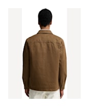 Men's Barbour Yorklane Twill Overshirt - Dark Sand