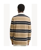 Men's Barbour Frith Tartan Stripe Rugby Shirt - Stone
