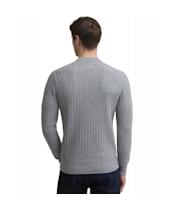 Men's Barbour Herringbone Knitted Crew - Grey