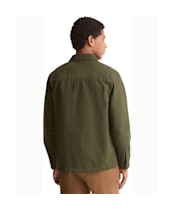 Men's Barbour Tartan Trimmed Washed Overshirt - Sage