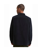 Men's Barbour Tartan Trimmed Cord Overshirt - Navy