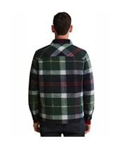 Men's Barbour Woodlane Brushed Check Overshirt - Evergreen Tartan