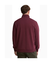 Men's Barbour Fosse Half Zip Sweatshirt - Dark Bordeaux