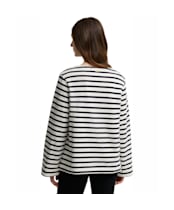 Women's Barbour Amryn Striped Sweatshirt - Cloud / Dark Navy