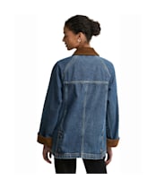 Women's Barbour Denim Modern Beadnell Casual Jacket - Mid Blue Denim / Classic