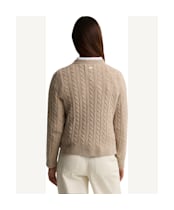 Women's Barbour Ashdown Cable Knitted Jumper - Honey